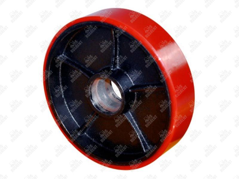 Колесо 180 мм для гидравлической тележки Xilin (красный полиуретан)