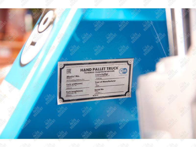Тележка гидравлическая 2500 кг 800 мм TOR RHP(BF) (полиуретановые колеса)