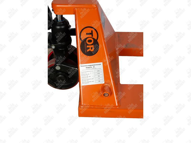 Тележка гидравлическая 2000 кг 1150 мм TOR JC (резиновые колеса)