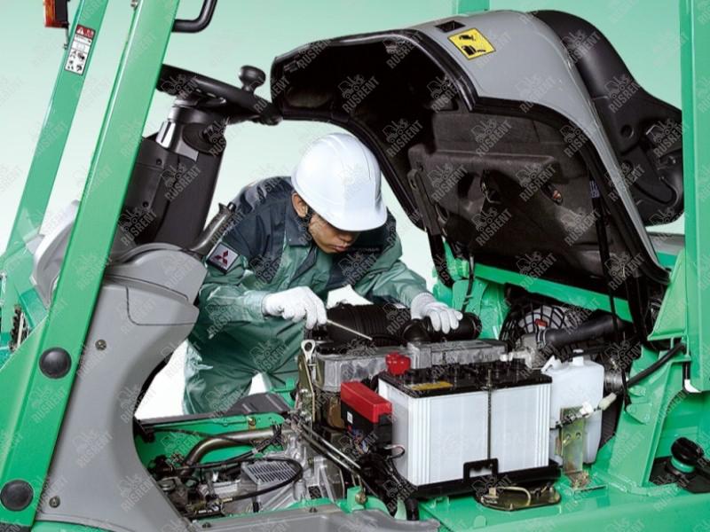 Замена щетки электродвигателя погрузчика Mitsubishi