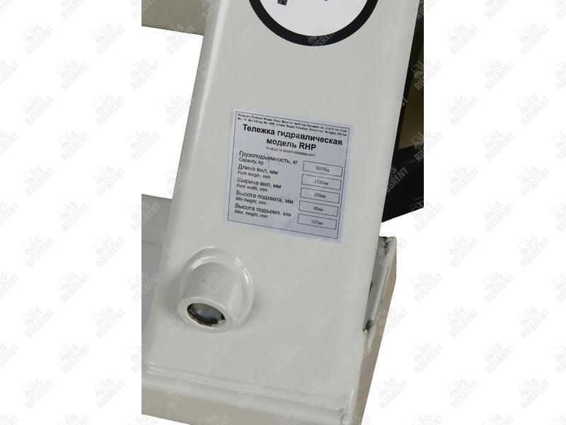 Тележка гидравлическая 3000 кг 1150 мм TOR RHP(BF) (нейлоновые колеса)