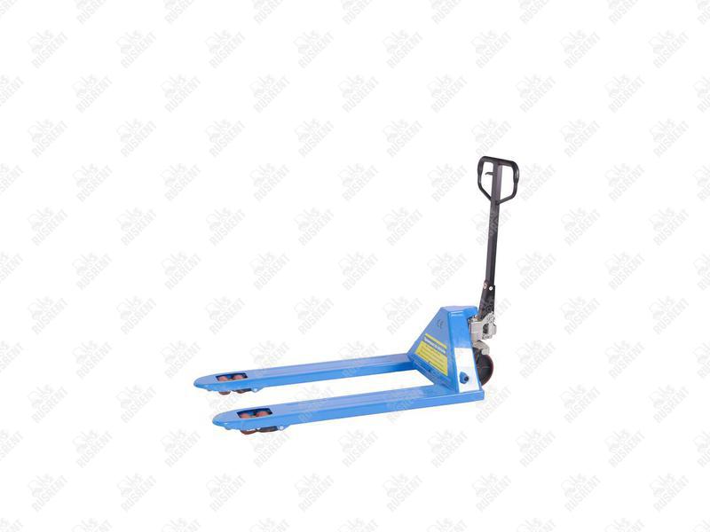 Тележка гидравлическая 2500 кг 1220х685 мм TOR RHP(BF) широковильная (полиуретан.колеса)