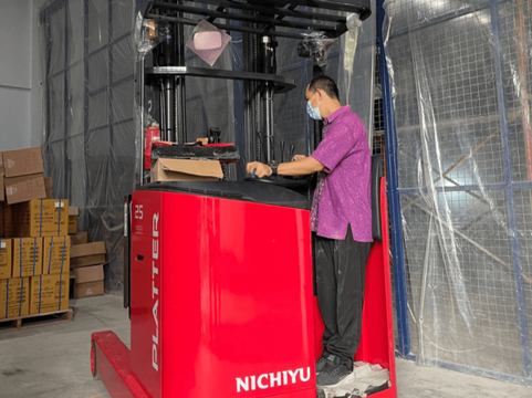 Замена цепи привода рулевого управления ричтрака Nichiyu