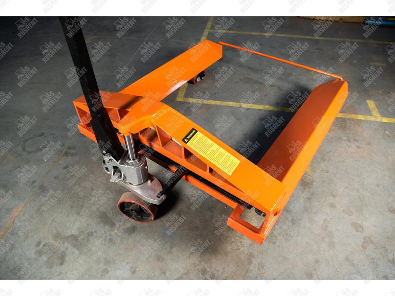 Тележка гидравлическая 2500 кг 1150х1150 мм TOR ZT для рулонов (полиуретановые колеса)