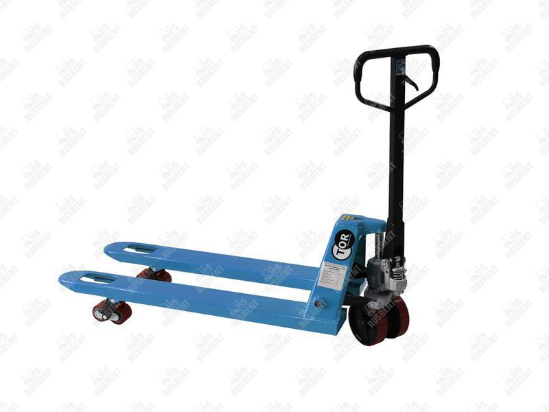 Тележка гидравлическая 3500 кг 1150 мм резиновые колеса TOR RHP(BF) PRO
